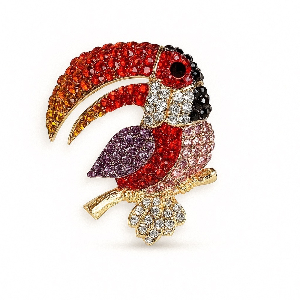 Chic Colorful Toucan Bird Brooch